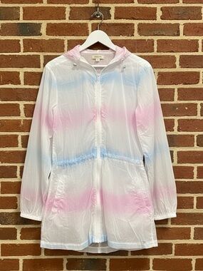 Move by FDJ  Hoodie Windbreaker Jacket Pastel Watercolor Size S